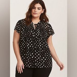 Torrid Disney sheer Minnie flowy shirt